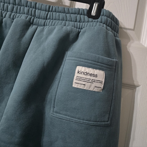 Comfrt You Matter Oversized Baggy Straight/Wide Leg Sweatpants in Jade, Size XL. - Picture 10 of 14
